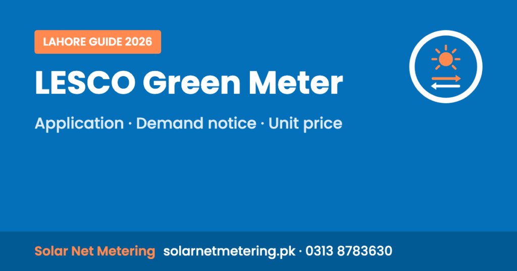LESCO Green Meter: Application, Demand notice, Unit price