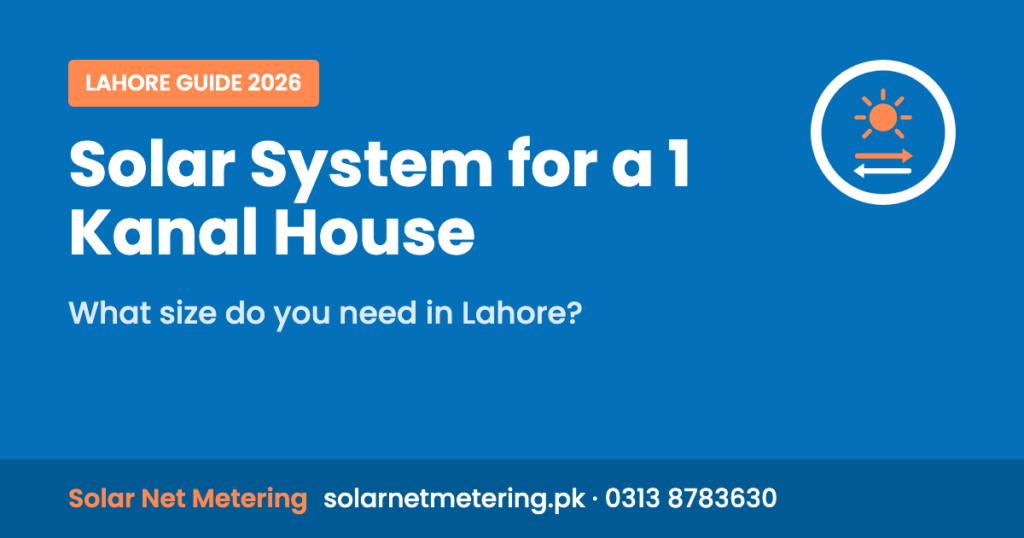 Solar system for a 1 kanal house in Lahore: what size do you need