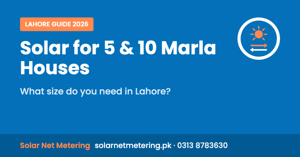 Solar for 5 & 10 Marla Houses: What size do you need in Lahore?